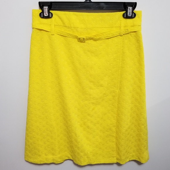Express bright yellow textured skirt - Picture 1 of 5